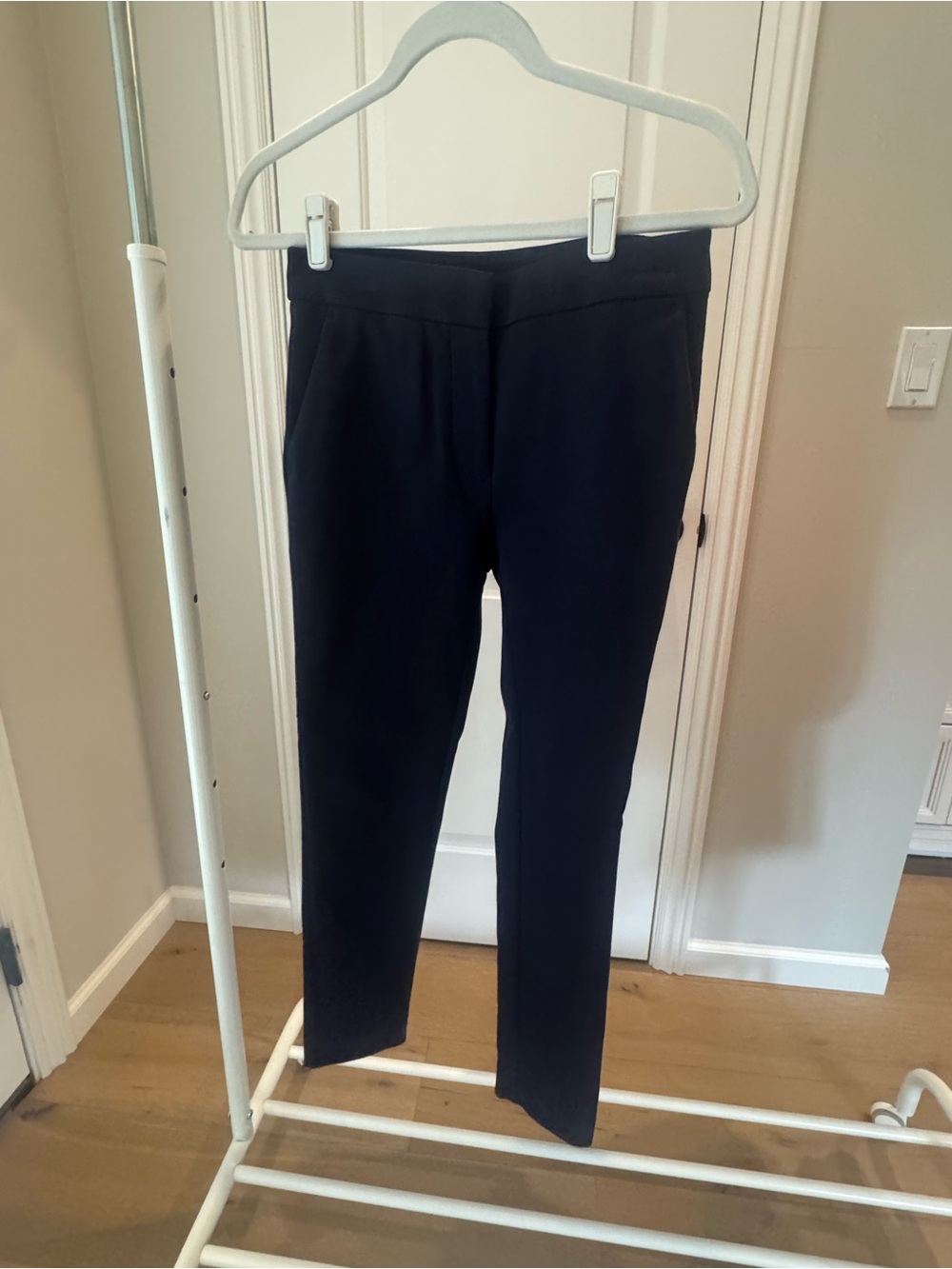 LOFT Petites High-Rise Skinny Pants in Navy and Black
